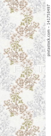 Soft Vintage Floral Seamless Patterns Collection in Muted Pastel Tones 141758497