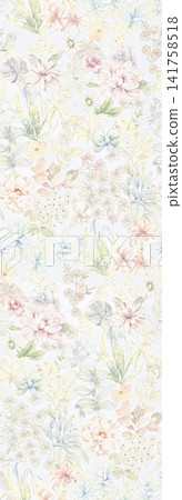 Soft Vintage Floral Seamless Patterns Collection in Muted Pastel Tones Soft Vintage Floral Seamless Patterns Collection in Muted Pastel Tones 141758518
