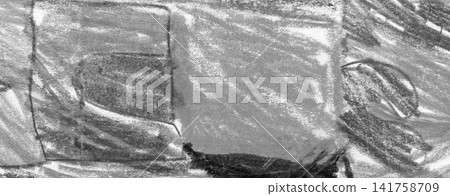 Expressive Abstract Charcoal Sketch with Dark Monochromatic Lines and Texture Expressive Abstract Charcoal Sketch with Dark Monochromatic Lines and Texture 141758709