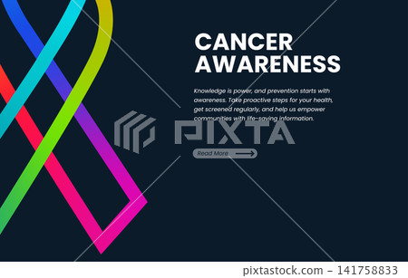 rainbow gradient cancer awareness banner template vector 141758833