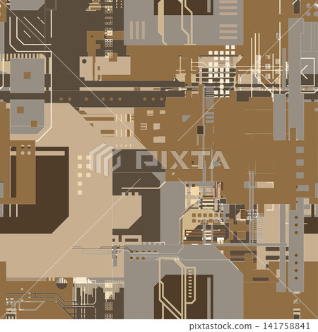 Futuristic background in cyberpunk style. Futuristic background in cyberpunk style. 141758841