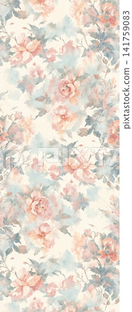 Delicate Watercolor Vintage Rose Floral Seamless Pattern Collection Delicate Watercolor Vintage Rose Floral Seamless Pattern Collection 141759083