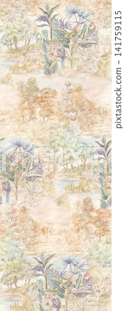 Delicate Watercolor Vintage Rose Floral Seamless Pattern Collection Delicate Watercolor Vintage Rose Floral Seamless Pattern Collection 141759115