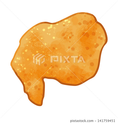 Hand-drawn style fried chicken 141759451
