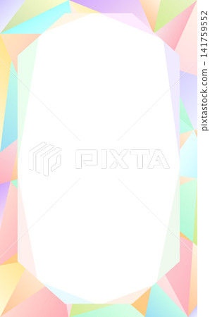 Colorful polygon-style frame (vertical) Colorful polygon-style frame (vertical) 141759552