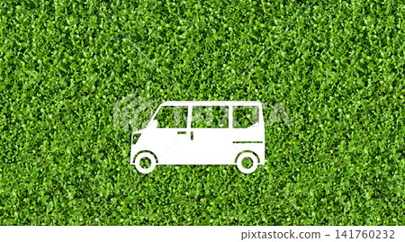 Environmentally friendly living: Paper art inspired by a minicar. Environmentally friendly living: Paper art inspired by a minicar. 141760232