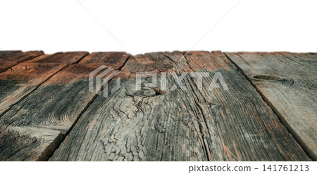Old rustic wooden table surface with white background, empty product display and copy space Old rustic wooden table surface with white background, empty product display and copy space 141761213