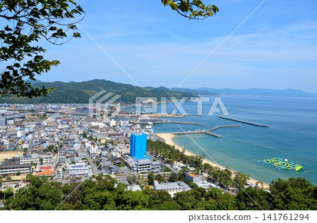 View of Ohama from the main keep ruins of Sumoto Castle. View of Ohama from the main keep ruins of Sumoto Castle. 141761294