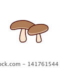 Autumn delicacy: Shiitake mushrooms 141761544