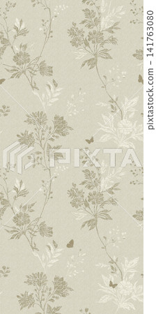Mixed Assortment of Cute Kids and Vintage Botanical Seamless Pattern Set 141763080