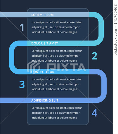 Four Step Winding Process Infographic Template Four Step Winding Process Infographic Template 141763468