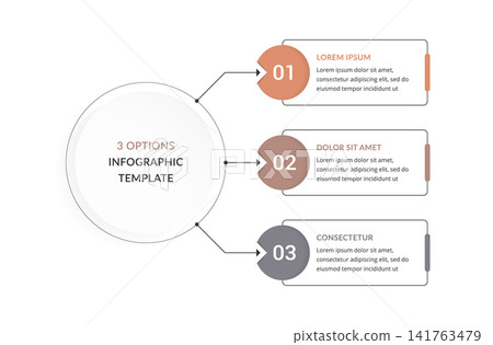 Three Options Infographic Template Three Options Infographic Template 141763479