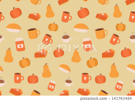 Cozy Fall Food Pattern Cozy Fall Food Pattern 141763484