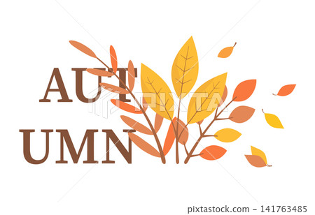 Autumn Composition with Fall Leaves Autumn Composition with Fall Leaves 141763485