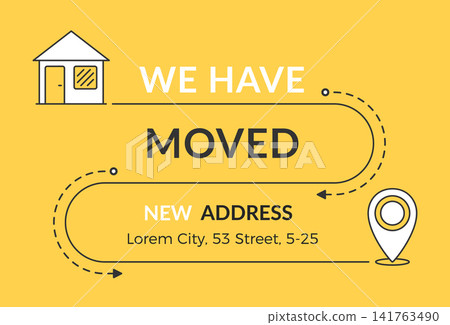 We Have Moved Banner with New Address We Have Moved Banner with New Address 141763490