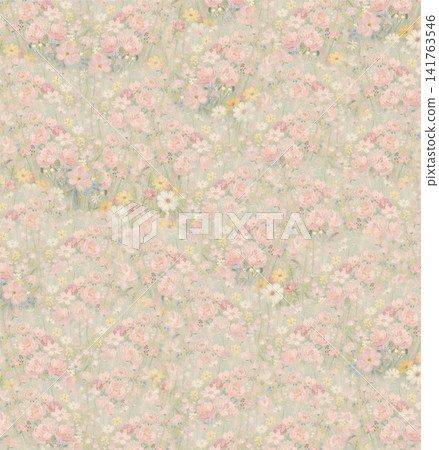 Lush Watercolor Floral Seamless Patterns With Rich Garden Flower Motifs Lush Watercolor Floral Seamless Patterns With Rich Garden Flower Motifs 141763546
