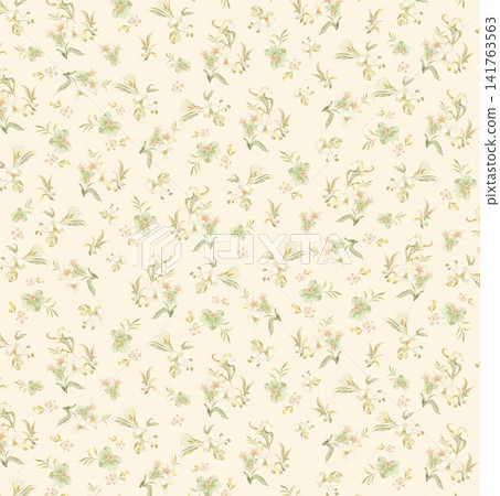 Lush Watercolor Floral Seamless Patterns With Rich Garden Flower Motifs Lush Watercolor Floral Seamless Patterns With Rich Garden Flower Motifs 141763563