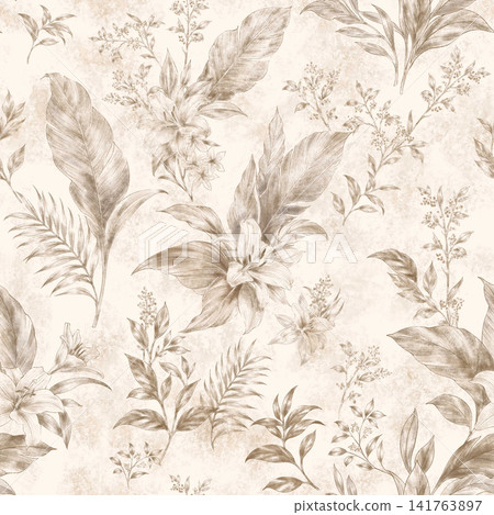 Assorted Antique Vintage Botanical Floral Seamless Pattern Collection Set Assorted Antique Vintage Botanical Floral Seamless Pattern Collection Set 141763897