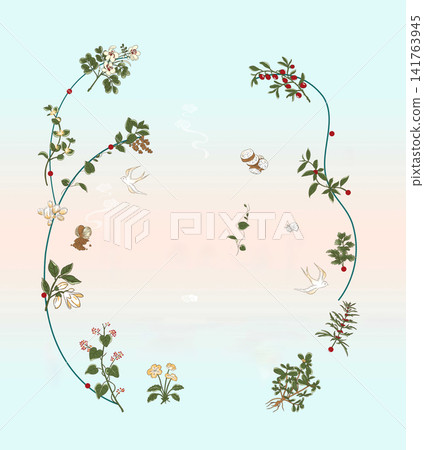 Assorted Antique Vintage Botanical Floral Seamless Pattern Collection Set Assorted Antique Vintage Botanical Floral Seamless Pattern Collection Set 141763945