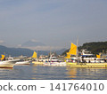 Mount Fuji as seen from a fishing boat in Sagami Bay 141764010