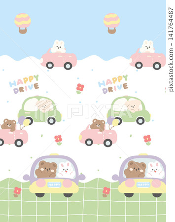 Soft Pastel Cute Kid And Delicate Floral Seamless Pattern Big Collection 141764487