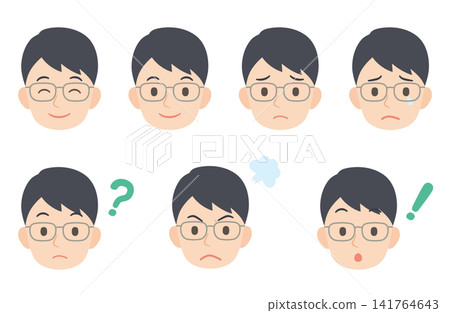 男性臉部表情套裝 141764643