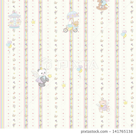 Large Bundle Of Sweet Nursery Animal Lace And Floral Seamless Repeat Patterns 141765138