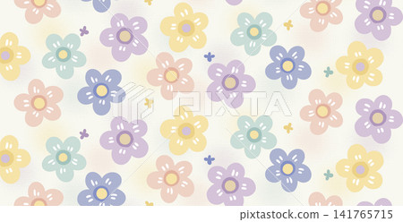 Diverse Seamless Pattern Collection With Vintage Florals And Cute Cartoon Animals Diverse Seamless Pattern Collection With Vintage Florals And Cute Cartoon Animals 141765715