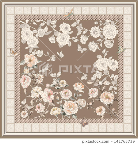 Diverse Seamless Pattern Collection With Vintage Florals And Cute Cartoon Animals Diverse Seamless Pattern Collection With Vintage Florals And Cute Cartoon Animals 141765739