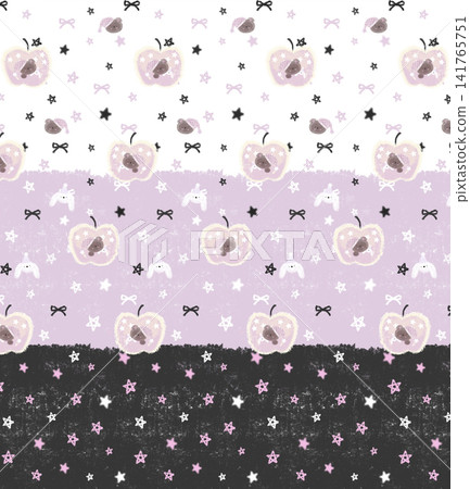 Diverse Seamless Pattern Collection With Vintage Florals And Cute Cartoon Animals Diverse Seamless Pattern Collection With Vintage Florals And Cute Cartoon Animals 141765751