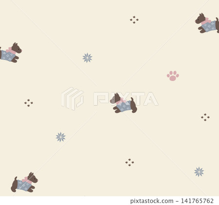 Diverse Seamless Pattern Collection With Vintage Florals And Cute Cartoon Animals Diverse Seamless Pattern Collection With Vintage Florals And Cute Cartoon Animals 141765762