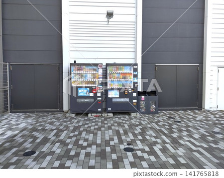 Outdoor beverage vending machines and trash cans Outdoor beverage vending machines and trash cans 141765818