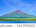 Lake Yamanaka in Yamanashi Prefecture and Mount Fuji in summer 141765922