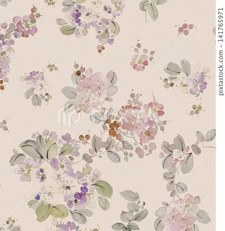 Diverse Seamless Pattern Collection With Vintage Florals And Cute Cartoon Animals Diverse Seamless Pattern Collection With Vintage Florals And Cute Cartoon Animals 141765971