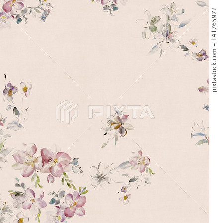 Diverse Seamless Pattern Collection With Vintage Florals And Cute Cartoon Animals Diverse Seamless Pattern Collection With Vintage Florals And Cute Cartoon Animals 141765972