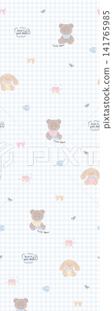 Diverse Seamless Pattern Collection With Vintage Florals And Cute Cartoon Animals 141765985