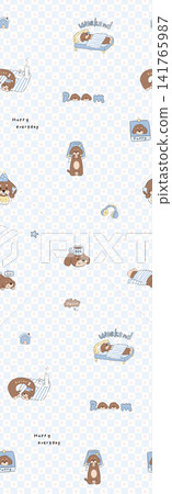 Diverse Seamless Pattern Collection With Vintage Florals And Cute Cartoon Animals Diverse Seamless Pattern Collection With Vintage Florals And Cute Cartoon Animals 141765987