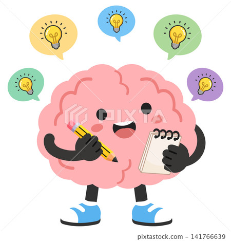 Brain Character Writing Creative Ideas 141766639