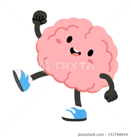 Happy Brain Character Walking Happy Brain Character Walking 141766644