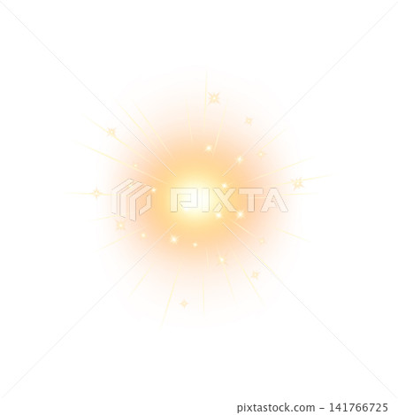 Bomb explosion sparkles, detonated boom flash, vector realistic burn fire blast, weapon shot, orange lightning burst 141766725