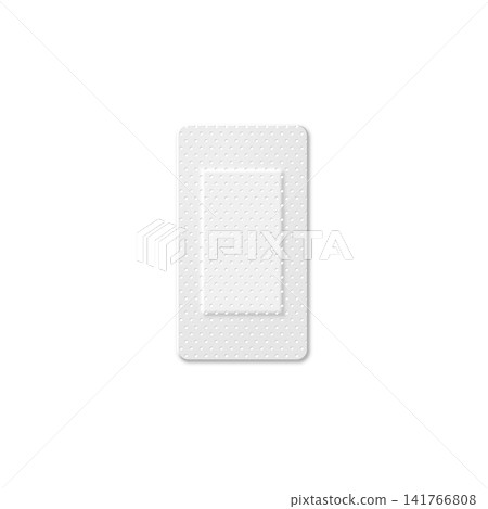 Medical patch 3D vector illustration, realistic first aid white breathable medical adhesive plaster patch wound covering Medical patch 3D vector illustration, realistic first aid white breathable medical adhesive plaster patch wound covering 141766808