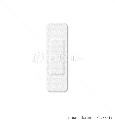 Medical patch 3D vector illustration, first aid injury tape, realistic vertical white breathable adhesive wound plaster Medical patch 3D vector illustration, first aid injury tape, realistic vertical white breathable adhesive wound plaster 141766814