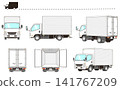 Vector illustration set of a 2-ton truck 141767209