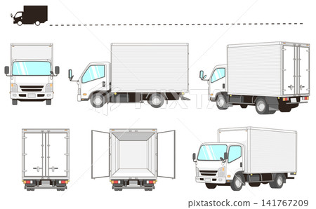 一套2噸卡車的向量插圖 一套2噸卡車的向量插圖 141767209