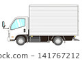 Vector illustration of a 2-ton truck facing sideways. 141767212