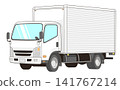 Vector illustration of a 2-ton truck viewed from an angle. 141767214