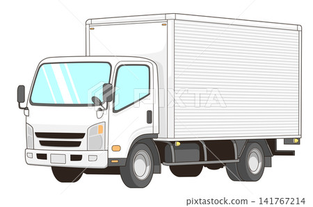 Vector illustration of a 2-ton truck viewed from an angle. Vector illustration of a 2-ton truck viewed from an angle. 141767214
