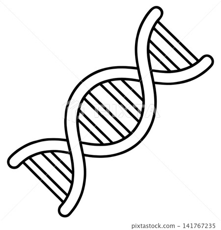 Dna helix line icon illustration Dna helix line icon illustration 141767235