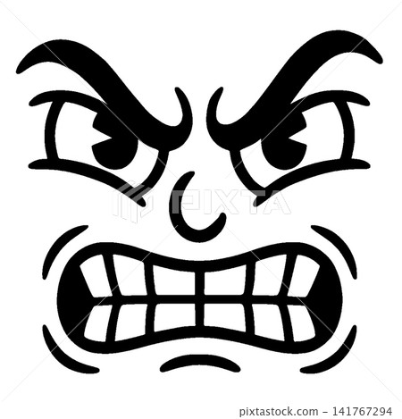 Angry face icon with gritted teeth Angry face icon with gritted teeth 141767294