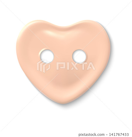 Glossy heart sewing button vector element Glossy heart sewing button vector element 141767433